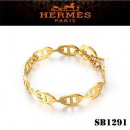 Hermes Chaine d'Ancre Enchainee Bracelet Gold
